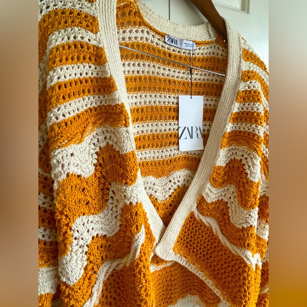 ZARA OPEN-KNOIT SWEATER - Picture 6 of 8